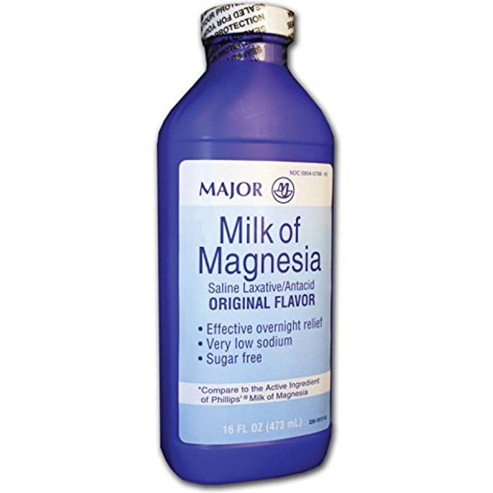 Major Milk Of Magnesia Suspension 400mg/5mL 16oz by Pasteur Pharmacy