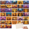 Tlenpo Halloween Postcards 32pcs 4x6in 350gsm Vintage Pumpkin Skeleton by Deal US