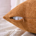 Cozoomy Chenille Linen Throw Pillow Covers 12x20 Inch Rustic Bronze Set of 2 by Deal US