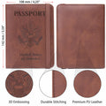 Shvigel US RFID Blocking Passport Holder Travel Case Brown Small by Deal US