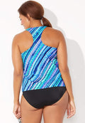 Swimsuits For All Plus Size Chlorine Resistant Racerback Tankini,18 by Vanessa Jane