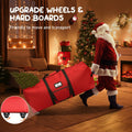 Mrrihand Christmas Tree Storage Bag Heavy-Duty 600D Oxford Red 7.5Ft by Deal US