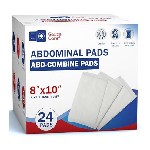 Curity Abdominal Pads, Sterile, 8" x 10" (Pack of 18) by Pasteur Pharmacy