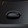 GlideRite Hardware 10 Pack 2 1/2 Center Cup/Bin Pull Multipack Metal in Black by Vanessa Jane