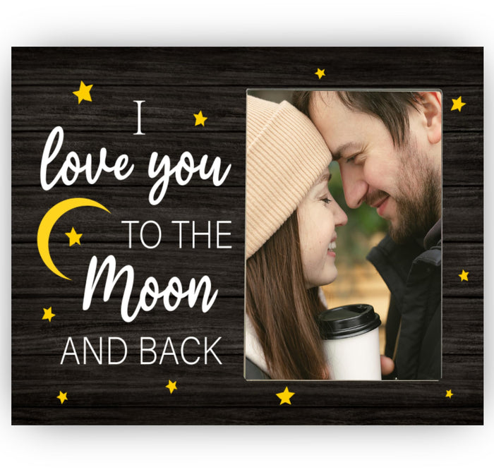 CAIFZ I Love You to the Moon and Back Picture Frame 4x6 Gift for Couple by Deal US