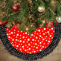 Soulchen Christmas Tree Skirt Double Layer Red Black Yellow Big Wave Point 51" by Deal US