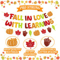 YWLACC Fall in Love with Learning Classroom Banner Autumn Leaves Pumpkin by Deal US