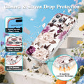 Floral Pattern Case for iPhone 17 Pro 6.3" Rose Shockproof Clear Hard Back Cover by Merch Section