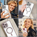 Clear Case For Iphone 14 Pro With Full Camera Lens Protection, Magsafe,Plating S