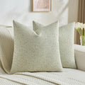 FUTEI Green Chenille Throw Pillow Covers 20x20 Inch Set of 2 Modern Decor by Deal US