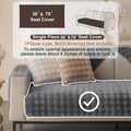 Aucrovee Plush Velvet Non Slip Sofa Cover 3 Cushion 36x70 Light Grey by Deal US