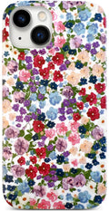 iPhone 14/13 6.1" Flower Case for Women - Soft Matte TPU Cover with Elegant