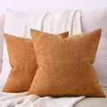 Cozoomy Chenille Linen Throw Pillow Covers 12x20 Inch Rustic Bronze Set of 2 by Deal US