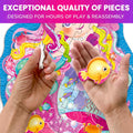 QUOKKA 48-Piece Shaped Jigsaw Puzzles 4-Pack Dragon Rocket Firetruck Dino by Deal US
