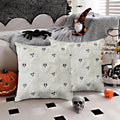 LUOLILI Halloween Pillow Covers 18x18 White Ghost Set of 2 Plush Polyester by Deal US
