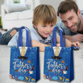 delaimastor 16Pcs Father's Day Non-Woven Gift Bags Blue Black 7.8x3.1x9.8in by Deal US