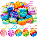 Pop Fidget Keychain 30 Pack Pop Fidget Toys Bulk Party Favors for Kids 4-8