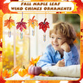 SRIZIAN 9 Pack Maple Leaf Wind Chimes Kit DIY Wood Crafts Kids Autumn Party by Deal US