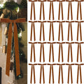 Dcocdeely 24 Pcs Khaki Velvet Christmas Bows 16x6 Inch Rustic Decor by Deal US