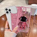 Phone Case for Samsung Galaxy A16 5G with Astronaut Kickstand & Lanyard Soft TPU