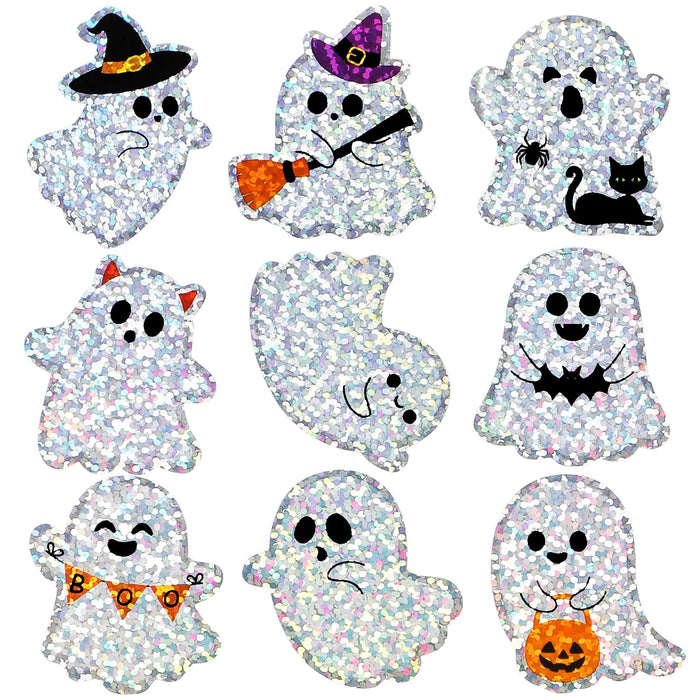 COCHIE Halloween J-O-Lantern Stickers 480pcs 1.5in Laser Ghost by Deal US