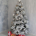 Shimeyao 12 Pcs Christmas Metal Snowflake Ornaments Hollow Disc Grey by Deal US