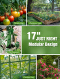 Joyhalo 20 Pack 17in Modular Garden Trellis Kit Green for Tomatoes Grapes by Deal US