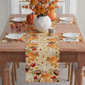 XCHI Fall Football Pumpkin Maple Leaves Table Runner Colored 13x108 Inch by Deal US