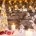 Threehoney 48Pc Wooden Christmas Ornaments Painting Tools Colorful 2.36-2.76in by Deal US