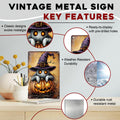 ARTWALLURE Halloween Pumpkin Ghost Vintage Metal Tin Sign 8x12 inch by Deal US