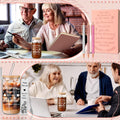 Kosiz 7 Pcs Retirement Gifts Set 2025 Glass Cup Leather Notepad Black by Deal US