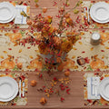 XCHI Fall Football Pumpkin Maple Leaves Table Runner Colored 13x108 Inch by Deal US
