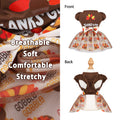 Sebaoyu Thanksgiving Dog Dress Brown Turkey Skirt Small Size by Deal US