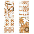 Lebsitey Orange Leaf Pattern Kitchen Towel Set of 4 24x16 Inch Polyester by Deal US