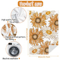 Lebsitey Orange Leaf Pattern Kitchen Towel Set of 4 24x16 Inch Polyester by Deal US