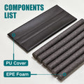 Protalwell Door Draft Stopper Brown Under Door Insulator Fits 1-3/4" Doors by Deal US