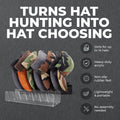 LOS ANGELES HAT CO INC Baseball Hat Organizer 14 Caps 2 Pcs Black by Deal US