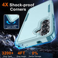 Military-Grade Shockproof Case for Samsung Galaxy S25 FE with Screen Protector Camera Cover Mint Green by Merch Section