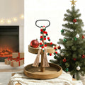 Canlierr Velvet Christmas Bead Garland 39in Neutral Flock Beads Tassels by Deal US