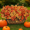 RICHMYC Artificial Fall Flowers 12 Bundles Orange Yellow Eucalyptus 13.8IN by Deal US
