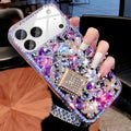 Luxury Bling Rhinestone Diamond Glitter Case for iPhone 17 Pro Purple by Merch Section