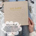 LUMOSX Pregnancy Journal Memory Book Baby Bump Stickers Beige Gender Neutral by Deal US
