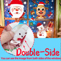 Joyful Start Christmas Window Clings Double Sided Snowflake Decals PVC by Deal US