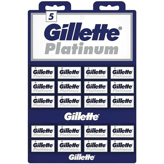 Gillette Platinum Double Edge Razor Blades - 20x5 Pack by Pasteur Pharmacy
