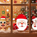 Joyful Start Christmas Window Clings Double Sided Snowflake Decals PVC by Deal US