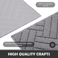 JEEDOVIA Indoor Door Mat Non-Slip Rubber Backing Grey 20x31.5 by Deal US