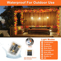 Feybxla 2 Pack Maple Leaf String Lights 20ft 60 LED Multicolor Waterproof by Deal US