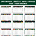 Lbylyhxc 2026-2027 18-Month Desk Calendar 17x12 Flowers Jan 2026-Jun 2027 by Deal US