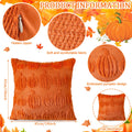 HunnmingRe 2 Pc Pumpkin Throw Pillow Covers 18x18 Orange Autumn Decor by Deal US