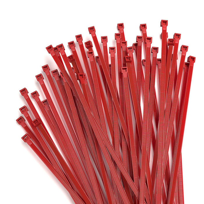 Aroono 500pcs 4in Red Nylon Zip Ties 40lb Strength UV Resistant by Deal US